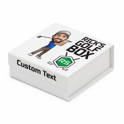 Personalised 9 Golf Ball Set in Customised Box - Your Own Caricature with Branded Balls: Novelty Golfer's Gift, Father's Day, Birthday