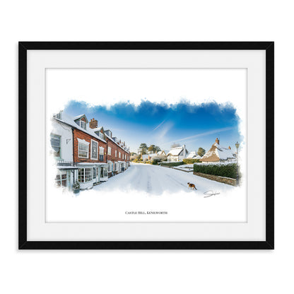 Kenilworth, Warwickshire Local Landmark Print - Castle Hill Kenilworth by Simon Lambert. Framed or Unframed Print Various Sizes