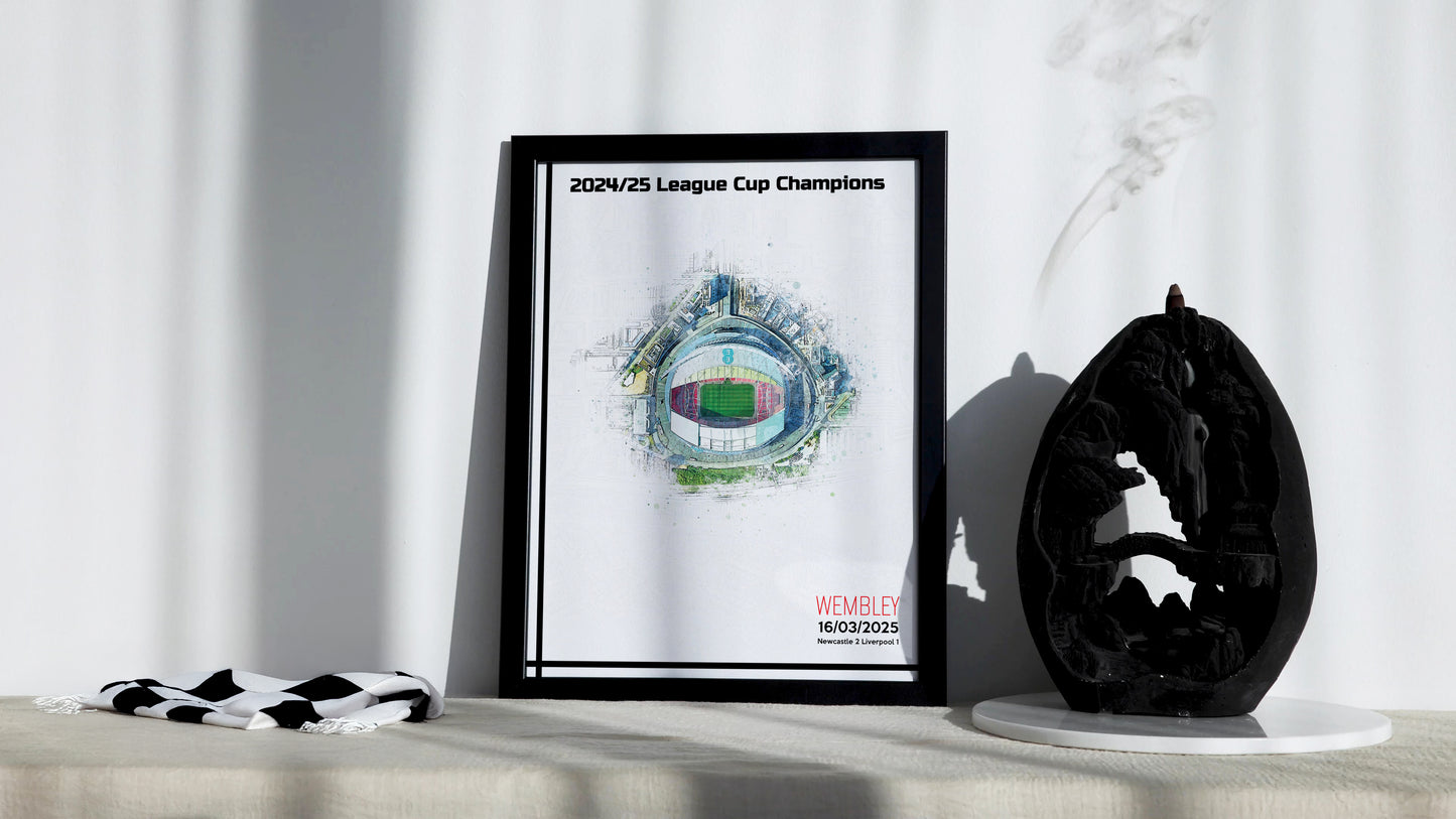 Arsenal, 'Highbury' Football Stadium Poster Artwork, Personalised Watercolour Art Print, Custom Aerial Layout - Framing options available ANY STADIUM Worldwide.